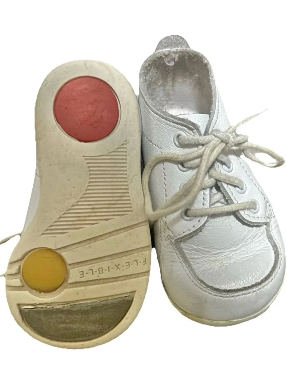 Stride Rite Baby Infant White First Walker Sneaker Shoes Size 2 - Picture 3 of 3
